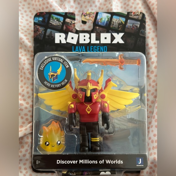 Roblox lava legend figure figurine w/ hero victory helm robloxmix&match figures - Picture 2 of 4